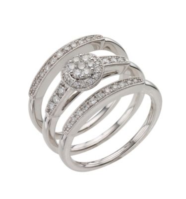 Perfect Fit 18ct White Gold Wedding Set - Product number 8177414