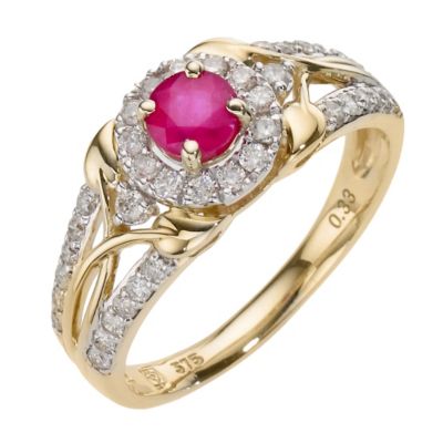 9ct Yellow Gold Third Carat Diamond 