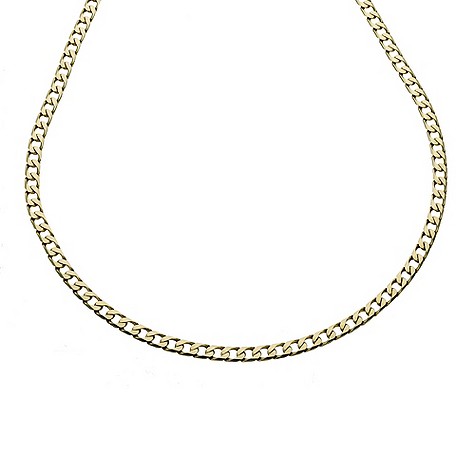 9ct gold solid curb chain