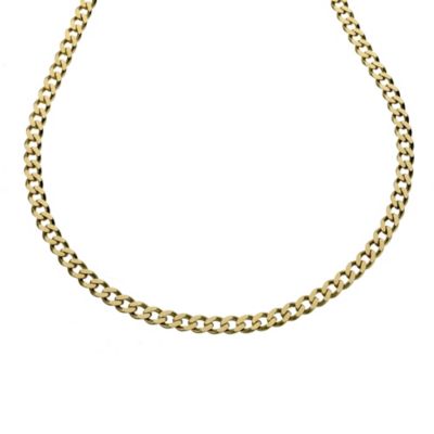 9ct gold solid curb chain - Product number 8181276