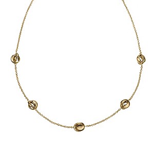 H Samuel Italian Knots 9ct Yellow Gold 17` Necklace