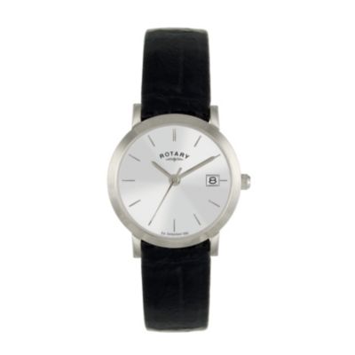 Rotary Ladies' Black Strap Watch - Product number 8186294