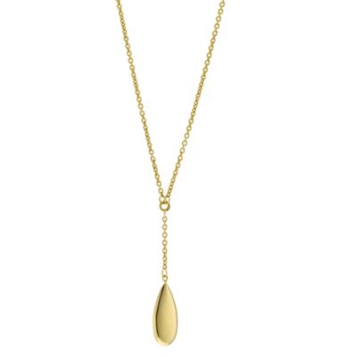 9ct Gold 17` Pebble Drop Pendant