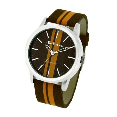 Ben Sherman Men's Brown & Orange Canvas Strap Watch - Product number 8187231