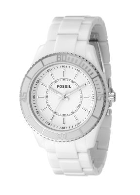 Fossil Ladies' White Strap Watch - Product number 8187576