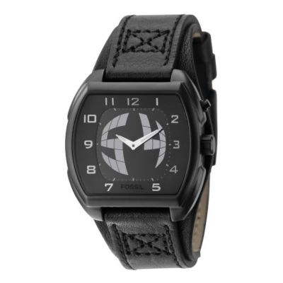 Fossil Men's Black Leather Cuff Watch - Product number 8187592
