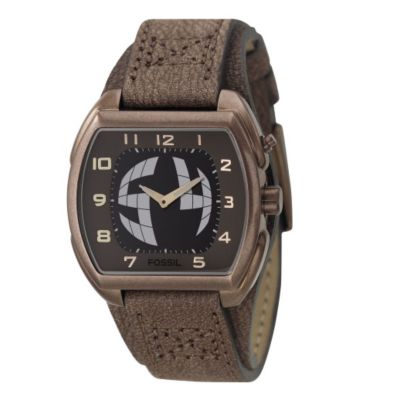 Fossil Brown Leather Digital Dial Watch - Product number 8187746