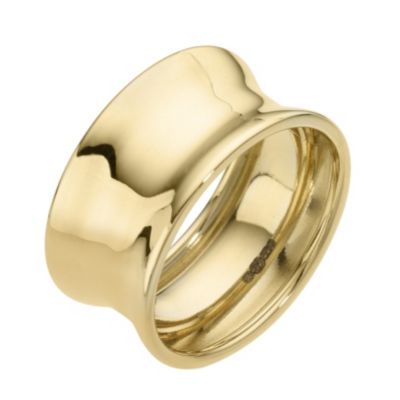 9ct Yellow Gold Concave Ring