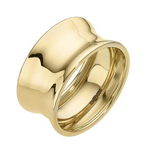 9ct Yellow Gold Concave Ring