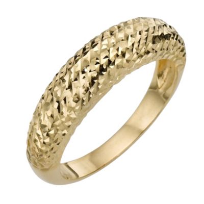 9ct Yellow Gold Diamond Cut Fancy Ring