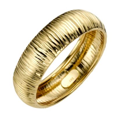 9ct Yellow Gold Groove Ring