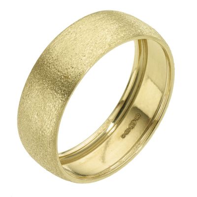 9ct Yellow Gold Matt Ring
