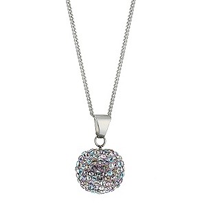 The Glitter Collection Sterling Silver Multi Coloured Crystal Ball