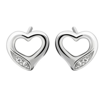 Love Heart Cubic Zirconia Earrings - Product number 8189226