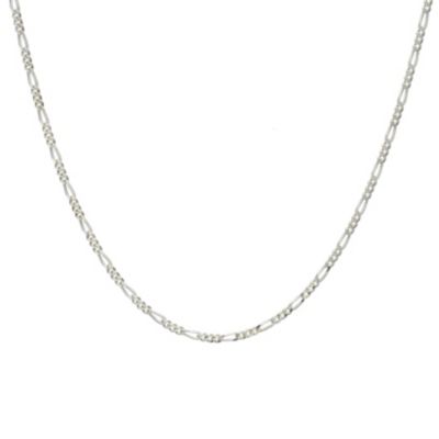 H Samuel Sterling Silver Figaro Necklace 18`