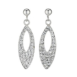 sterling Silver Crystal Drop Earrings