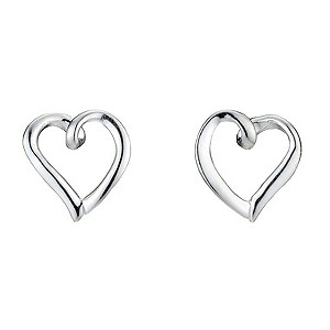 H Samuel Sterling Silver Heart Earrings