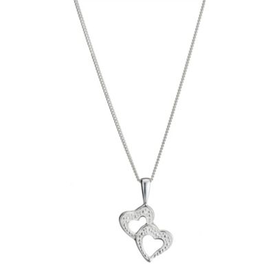 Sterling Silver Double Heart Pendant