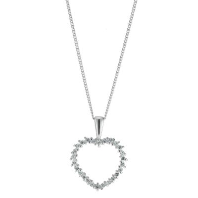 Sterling Silver Cubic Zirconia Heart Pendant - Product number 8189900