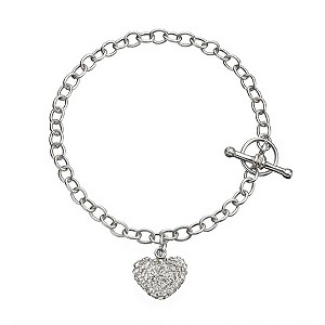 The Glitter Collection Sterling Silver Heart Bracelet
