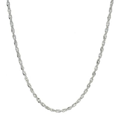 sterling Silver Singapore Necklace 16`