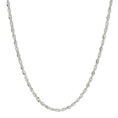 H Samuel Sterling Silver Singapore Necklace 20`