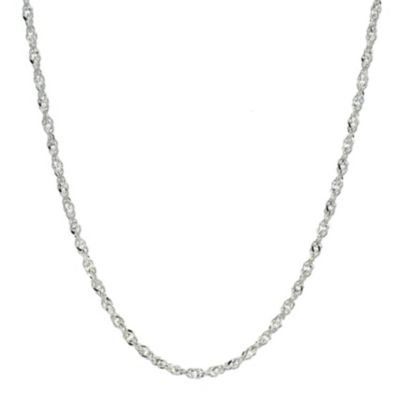 Sterling Silver Singapore Necklace 20`