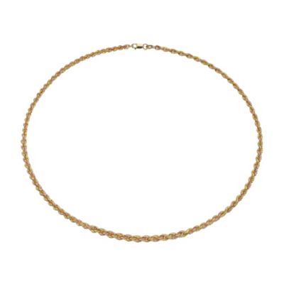 9ct Yellow and Rose Gold Rope Necklace