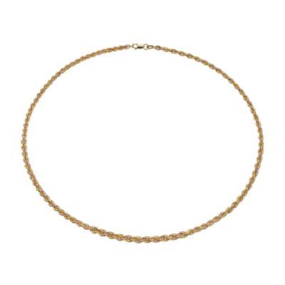 H Samuel 9ct Yellow and Rose Gold Rope Necklace