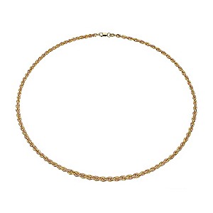 9ct Yellow and Rose Gold Rope Necklace
