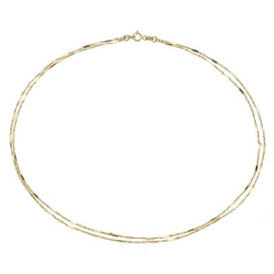 9ct Yellow Gold Double Strand Necklace - Product number 8192340