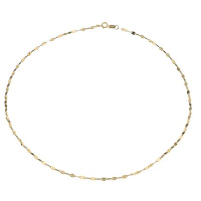 9ct Yellow Gold Disc & Diamond Cut Necklace - Product number 8192383