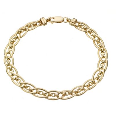 Unbranded 9ct Yellow Gold Oval and Small Link Bracelet
