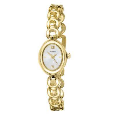 Sekonda Ladies' Gold-Plated Oval Dial Watch - Product number 8193452