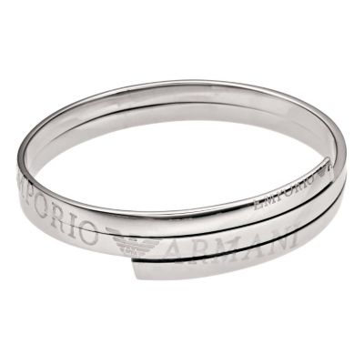Emporio Armani sterling silver crossover bangle - Product number 8194971