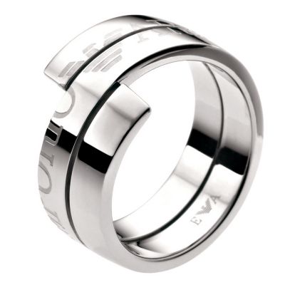 Emporio Armani ladies' sterling silver crossover ring - Product number 8196192