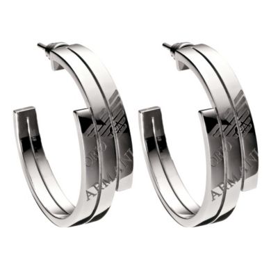 Emporio Armani sterling silver crossover earrings - Product number 8196354