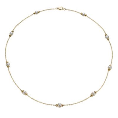 9ct Yellow Gold Cultured Freshwater Pearl Necklace