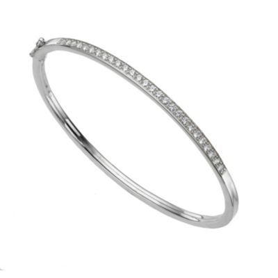 Enlightened Swarovski 9ct white gold bangle