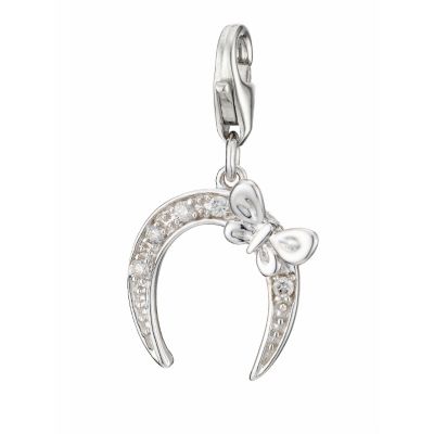 9ct white gold & diamond horseshoe charm - Product number 8197326
