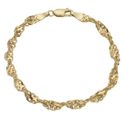 9ct gold cut out twist bracelet 7.5" - Product number 8199752