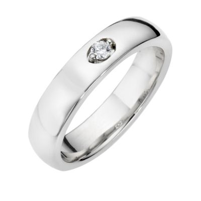 Leo Diamond platinum 9pt wedding ring