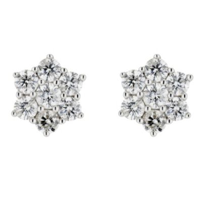 18ct yellow gold Daisy diamond stud earrings - Product number 8208638