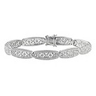Sterling silver half carat diamond vintage style bracelet at Ernest Jones
