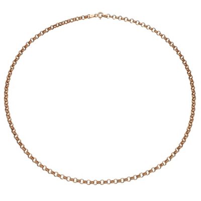 9ct Rose Gold Hollow Link Necklace - Product number 8214131