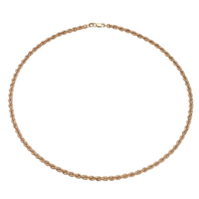 Unbranded 9ct Rose Gold Rope Necklace