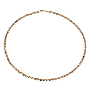 9ct Rose Gold Rope Necklace