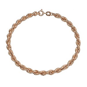 9ct Rose Gold Rope Bracelet