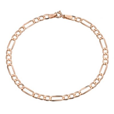 9ct Rose Gold Figaro Bracelet