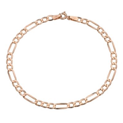 Unbranded 9ct Rose Gold Figaro Bracelet